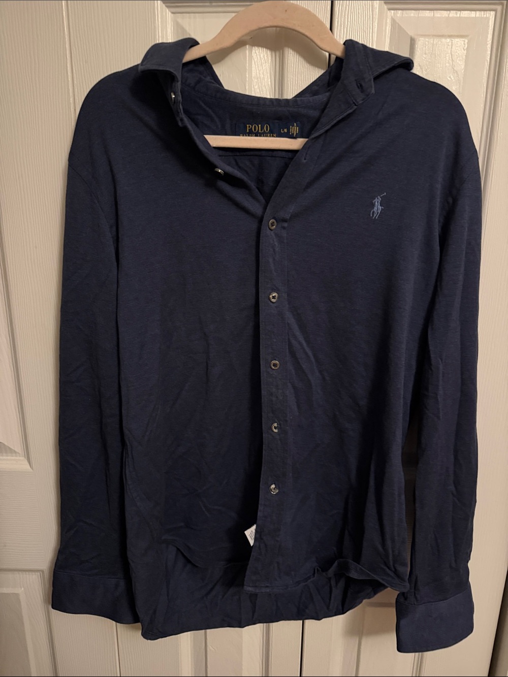 Polo by Ralph Lauren Dark Navy Hooded Button-Down Shirt Jacket